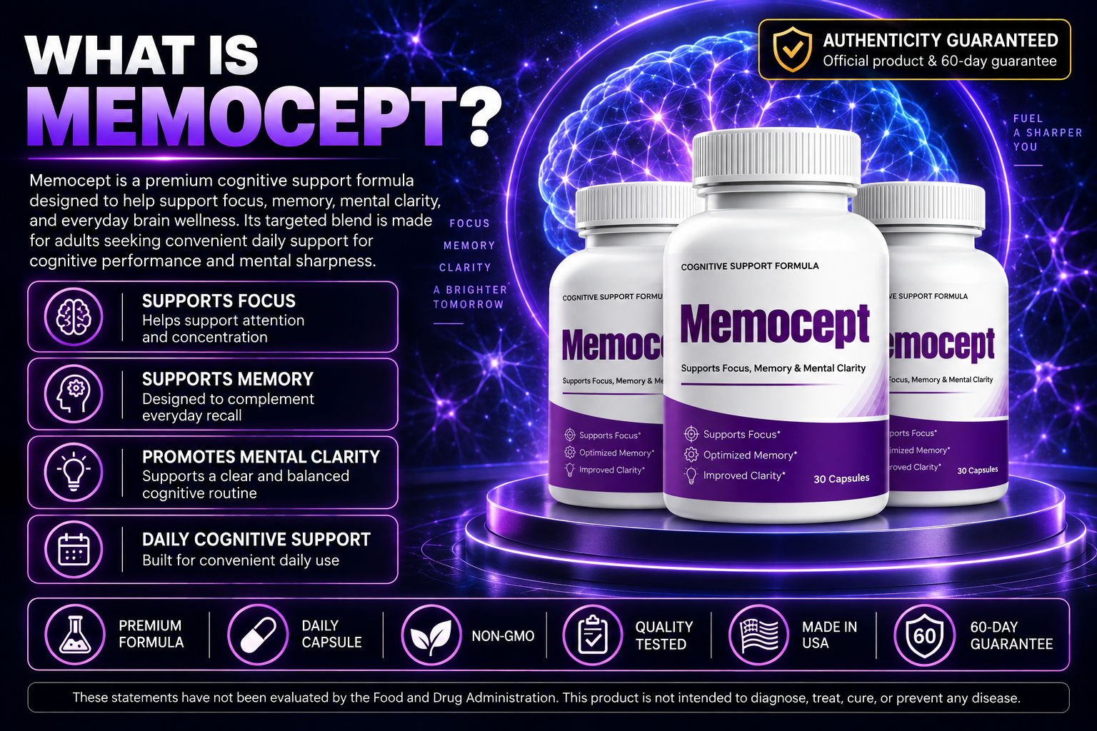 What MemoCept is and how it fits into a daily supplement routine